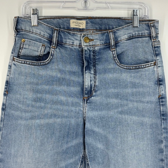Pilcro Womens Size 28 Jeans High Rise Straight Leg Light Blue Wash Five Pocket - Picture 2 of 9